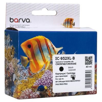 Картридж Barva HP 932XL (CN053AE/CN057AE) 1000 c, Black (IC-932XL-B)