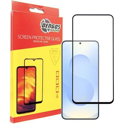 Скло захисне Dengos Full Glue Samsung Galaxy S25 (black) (TGFG-389)