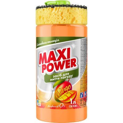 Засіб для ручного миття посуду Maxi Power Манго 1 л (4820204702076)