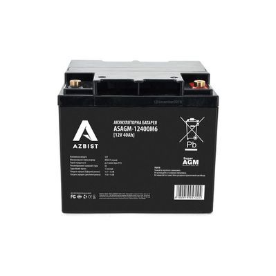 Батарея до ДБЖ AZBIST 12V 40 Ah Super AGM (ASAGM-12400M6)