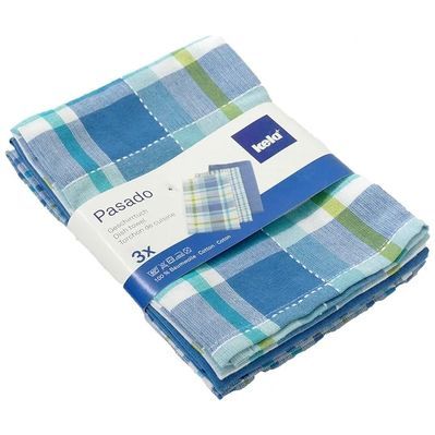 Рушник Kela кухонний набір Pasado, блакитний, 65x45 см, 3 шт (15964) (00000018273)