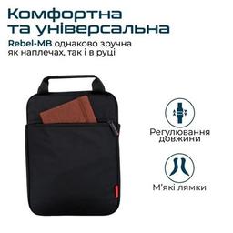 Сумка для ноутбука Promate 13.3" Rebel-MB black (rebel-mb.black)