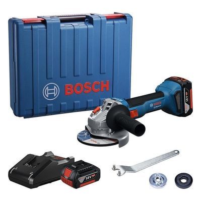 Шліфувальна машина Bosch GWS 18V-8 125мм, 18В, 2x4Ah, 0-11000об/хв, 1.7кг, кейс (0.601.9N9.020)