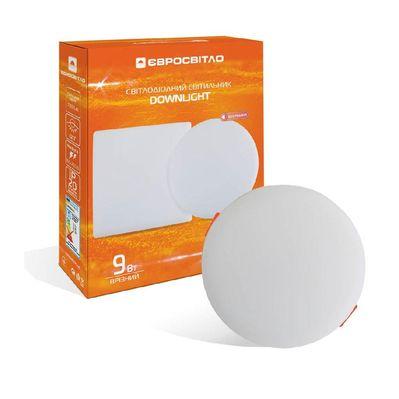 Світильник точковий Євросвітло LED-R-100-9 6400К без рамки