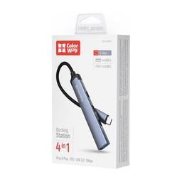 Концентратор ColorWay USB-C 4-in-1 USB-C2.0х3/USB3.0 (CW-HUB07)
