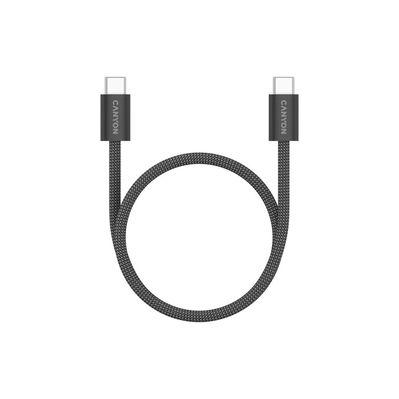 Дата кабель USB-C to USB-C 1.0m 60W Magnet Braided Black Canyon (CND-CCMG60AB15B)