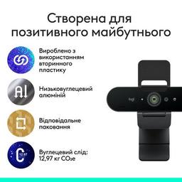 Веб-камера Logitech Brio 4K Ultra HD Graphite (960-001718)