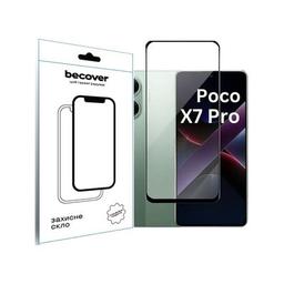 Стекло защитное BeCover Poco X7 Pro Black (713415)
