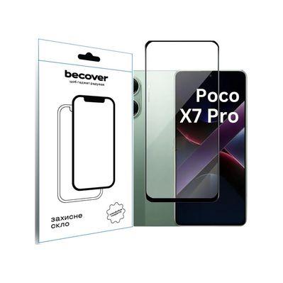 Стекло защитное BeCover Poco X7 Pro Black (713415)