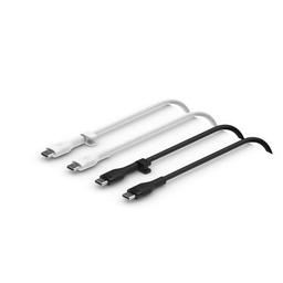 Дата кабель USB-C to USB-C 1.0m 60W (2 Pack) Black/White Belkin (CAB009BT1MBW2PK)