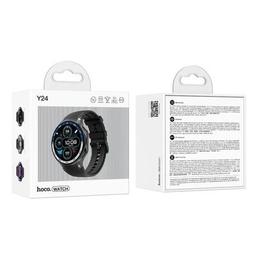 Смарт-часы HOCO Y24 AMOLED Smart sports watch (call version) Black (6942007641005)