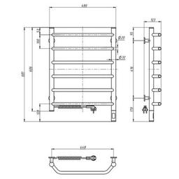 Сушарка для рушників Navin Блюз, 600х480х123мм (12-006133-4860)
