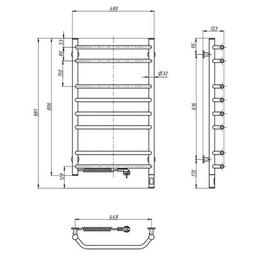 Сушарка для рушників Navin Блюз, 600х480х123мм (12-006133-4880)