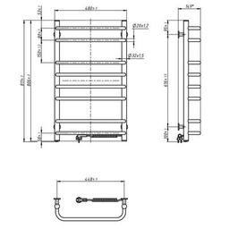 Сушарка для рушників Navin Симфонія, 800х480х150мм (12-009030-4880)