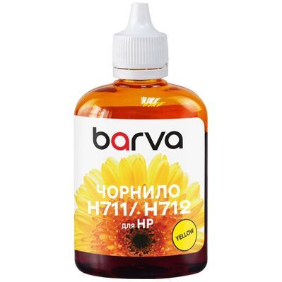 Чорнило Barva HP 711/712 100ml Y, water-soluble (H711-856)