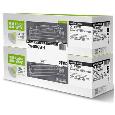Картридж ColorWay Brother TN1095 HL-1202/DCP-1602 DUAL PACK 2x1,5K (CW-B1095FM)