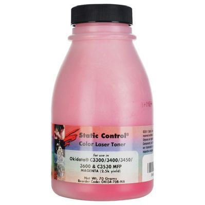 Тонер Oki C3300/3450 70 г, Magenta Static Control (C3300-070M)