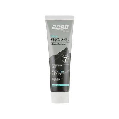 Зубна паста Aekyung 2080 Pure Black Clean Charcoal Fresh Mint 125 г (8801046328903)