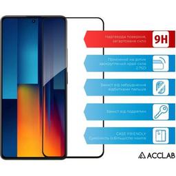 Стекло защитное ACCLAB Full Glue Xiaomi Poco M6 Pro Black (1283126589775)