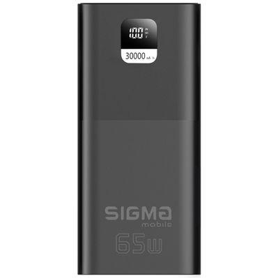 Батарея универсальная Sigma X-power SI30A6QLX 30000mAh, PD/65W, LED, cable 100w, black (4827798835111)