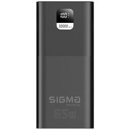 Батарея универсальная Sigma X-power SI30A6QLX 30000mAh, PD/65W, LED, cable 100w, black (4827798835111)