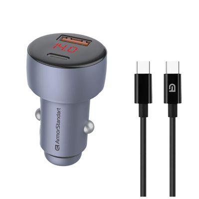 Зарядний пристрій Armorstandart AR-C43 Type-C PD30W + USB QC 3.0 Grey + cable USB-C (ARM82463)