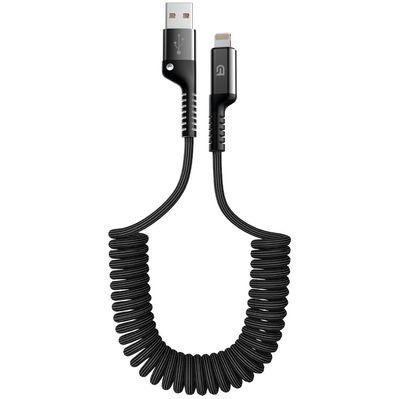 Дата кабель USB 2.0 AM to Lightning 1.0m Spiral 2.4A black Armorstandart (ARM75391)
