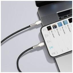Дата кабель USB-C to Lightning 2.0m Cafule Metal PD 20W black Baseus (CATLJK-B01)