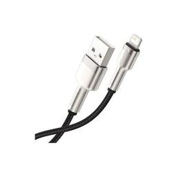 Дата кабель USB 2.0 AM to Lightning 1.0m Cafule Metal 2.4A black Baseus (CALJK-A01)