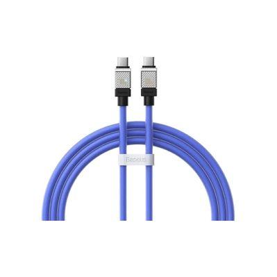 Дата кабель USB-C to USB-C 1.0m CoolPlay Fast Charging 100W blue Baseus (CAKW000203)