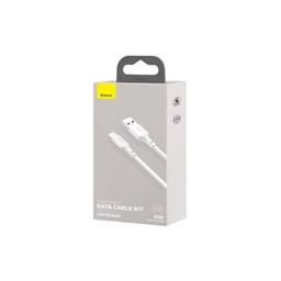 Дата кабель USB 2.0 AM to USB-C Simple WisdomKit (2PCS) 1.5m 5A white Baseus (TZCATZJ-02)