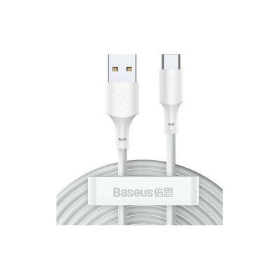 Дата кабель USB 2.0 AM to USB-C Simple WisdomKit (2PCS) 1.5m 5A white Baseus (TZCATZJ-02)