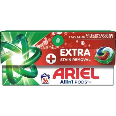 Капсули для прання Ariel Pods+ All-in-1 Extra Stain Removal Екстрасила виведення плям 26 шт. (8700216765305)