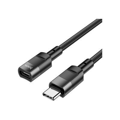 Дата кабель USB-C M to USB-C F extension 1.2m U107 black HOCO (6931474789990)