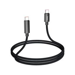 Дата кабель USB-C to USB-C 1.0m Benefit with display 100W U141 black HOCO (6942007611930)