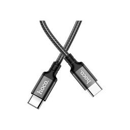 Дата кабель USB-C to USB-C 1.0m 60W nylon X14 black HOCO (6931474752215)