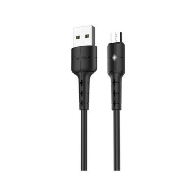 Дата кабель USB 2.0 AM to Micro 5P 1.0m Star Charging X30 black HOCO (6957531091141)