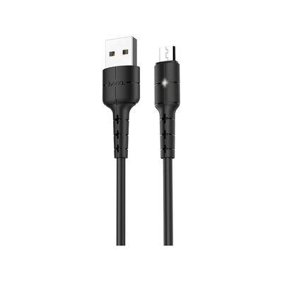 Дата кабель USB 2.0 AM to Micro 5P 1.0m Star Charging X30 black HOCO (6957531091141)