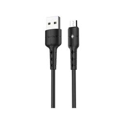 Дата кабель USB 2.0 AM to Micro 5P 1.0m Star Charging X30 black HOCO (6957531091141)