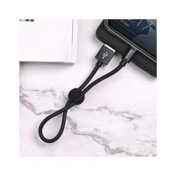 Дата кабель USB 2.0 AM to USB-C 0.25m 3A nylon X35 black HOCO (6931474707451)