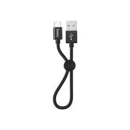 Дата кабель USB 2.0 AM to USB-C 0.25m 3A nylon X35 black HOCO (6931474707451)
