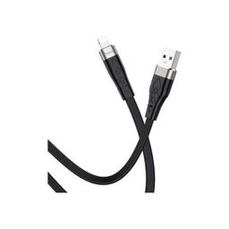 Дата кабель USB 2.0 AM to Lightning 1.0m 2.4A silicone X53 black HOCO (6931474738059)