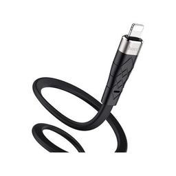 Дата кабель USB 2.0 AM to Lightning 1.0m 2.4A silicone X53 black HOCO (6931474738059)