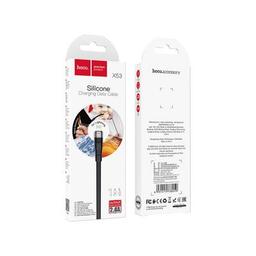 Дата кабель USB 2.0 AM to Lightning 1.0m 2.4A silicone X53 black HOCO (6931474738059)