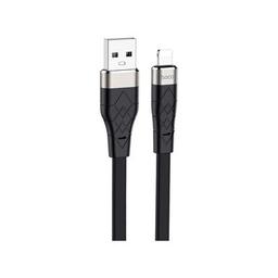 Дата кабель USB 2.0 AM to Lightning 1.0m 2.4A silicone X53 black HOCO (6931474738059)