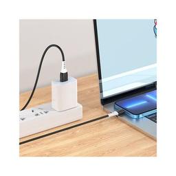 Дата кабель USB 2.0 AM to Lightning 1.0m 2.4A silicone X82 black HOCO (6931474768537)