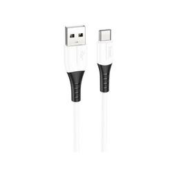 Дата кабель USB 2.0 AM to USB-C 1.0m 3A silicone X82 white HOCO (6931474768582)