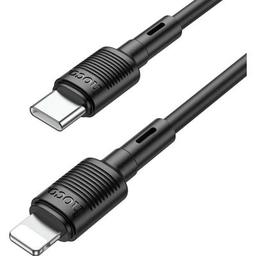 Дата кабель USB-C to Lightning 1.0m 20W PVC X83 black HOCO (6931474770844)
