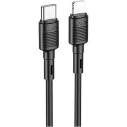 Дата кабель USB-C to Lightning 1.0m 20W PVC X83 black HOCO (6931474770844)