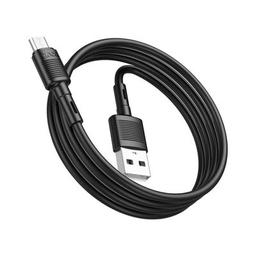 Дата кабель USB 2.0 AM to Micro 5P 1.0m 2.4A PVC X83 black HOCO (6931474770882)